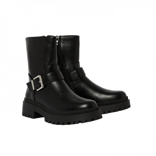 Front - Faith Womens/Ladies Kennedy Buckle Chunky Heel Ankle Boots