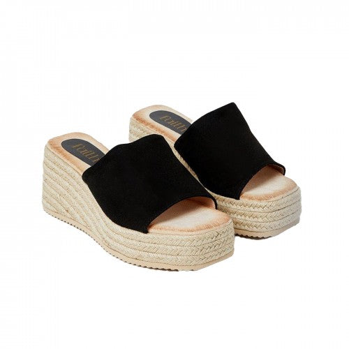 Front - Faith Womens/Ladies Hollie Platform Wedge Mules