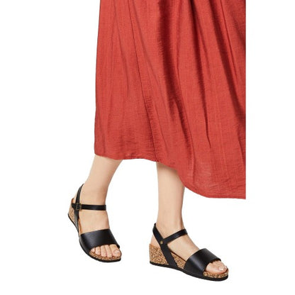 Front - Good For The Sole Womens/Ladies Halo Comfort Wide Wedge Sandals