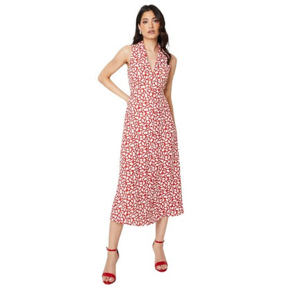 Front - Dorothy Perkins Womens/Ladies Abstract Button Through Midi Dress