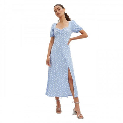 Front - Dorothy Perkins Womens/Ladies Sweetheart Petite Puff Sleeve Dress