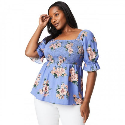 Front - Dorothy Perkins Womens/Ladies Floral Square Neck Curved Top