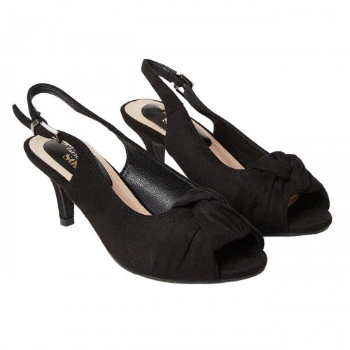 Front - Good For The Sole Womens/Ladies Taylor Twist Knot Peep Toe Wide Sandals