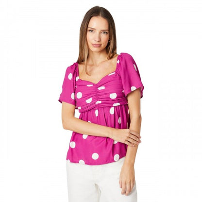 Front - Dorothy Perkins Womens/Ladies Spotted Pintuck Blouse