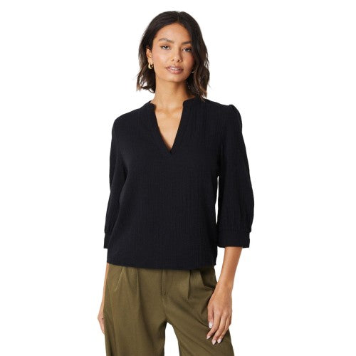 Front - Dorothy Perkins Womens/Ladies Textured Collarless Top