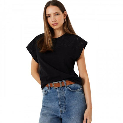 Front - Dorothy Perkins Womens/Ladies Yoke Detail Broderie Sleeve Top