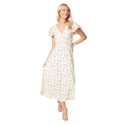Front - Dorothy Perkins Womens/Ladies Floral Frill Midi Dress