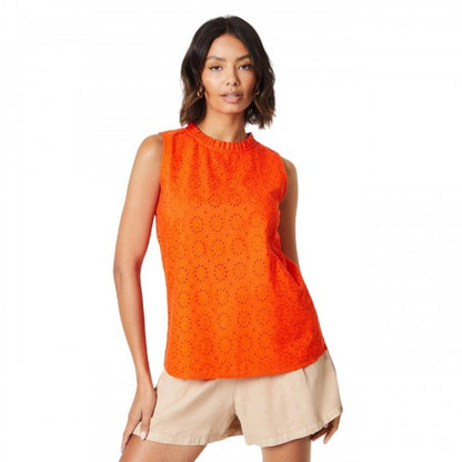 Front - Dorothy Perkins Womens/Ladies Broderie High-Neck Blouse