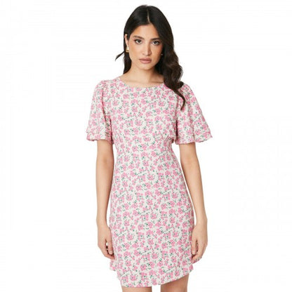Front - Dorothy Perkins Womens/Ladies Ditsy Print Empire Seam Mini Dress