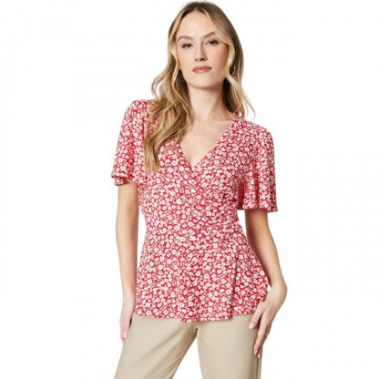 Front - Dorothy Perkins Womens/Ladies Wrap Angel Sleeve Top