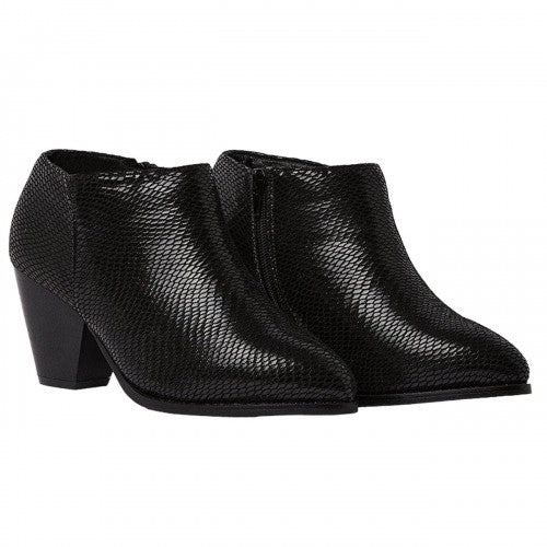 Front - Good For The Sole Womens/Ladies Moni Textured Wide Heeled Shoe Boots