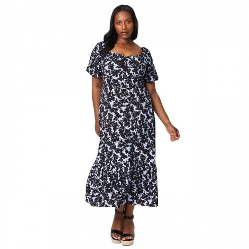 Front - Dorothy Perkins Womens/Ladies Floral Front Tie Plus Midi Dress