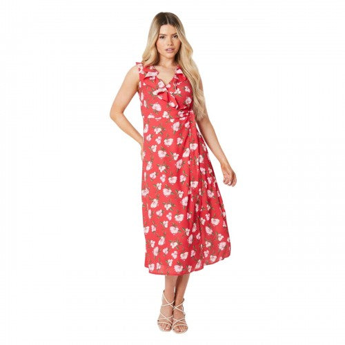 Front - Dorothy Perkins Womens/Ladies Floral Frill Midi Dress