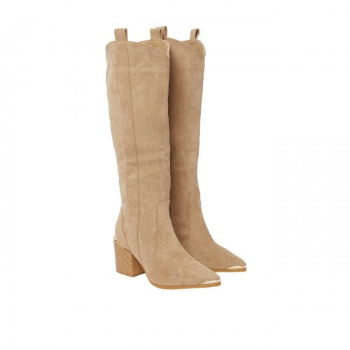 Front - Dorothy Perkins Womens/Ladies Konka Toe Cap Knee-High Boots