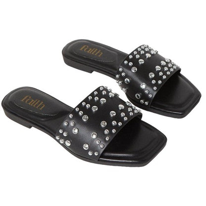 Front - Faith Womens/Ladies Madden Studded Sandals