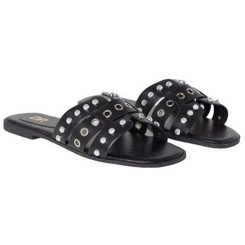 Front - Dorothy Perkins Womens/Ladies Follie Studded Wide Sandals