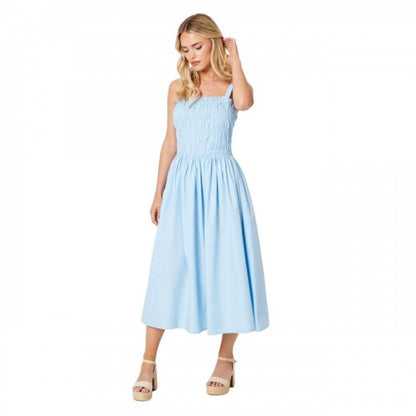 Front - Dorothy Perkins Womens/Ladies Shirred Bodice Petite Midi Dress