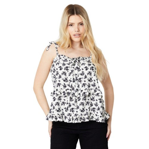 Front - Dorothy Perkins Womens/Ladies Floral Ruffles Top