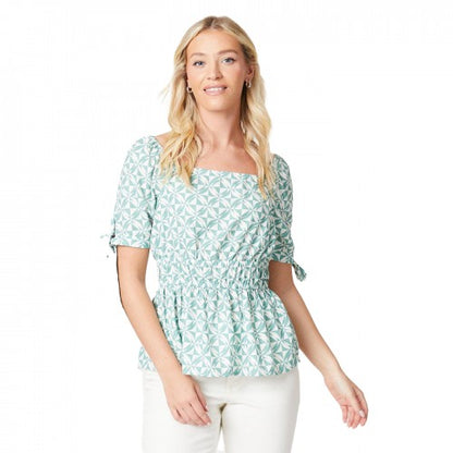 Front - Dorothy Perkins Womens/Ladies Tie Cuff Puff Sleeve Blouse