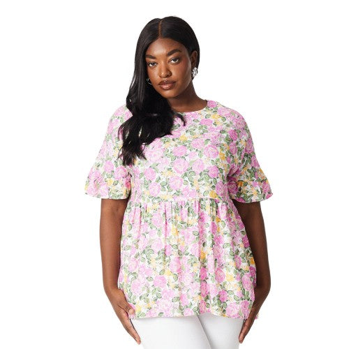Front - Dorothy Perkins Womens/Ladies Floral Plus Smock Top