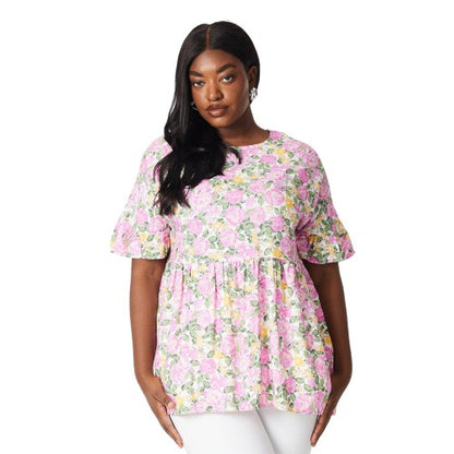 Front - Dorothy Perkins Womens/Ladies Floral Plus Smock Top