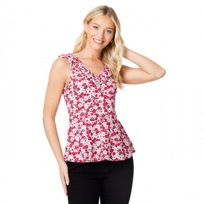 Front - Dorothy Perkins Womens/Ladies Floral Double Frill Top