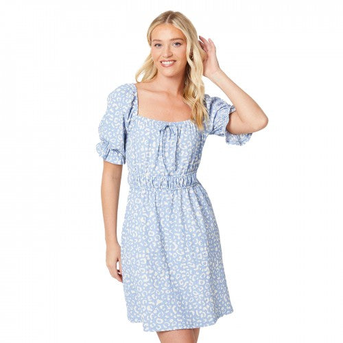 Front - Dorothy Perkins Womens/Ladies Waist Detail Puff Sleeve Mini Dress