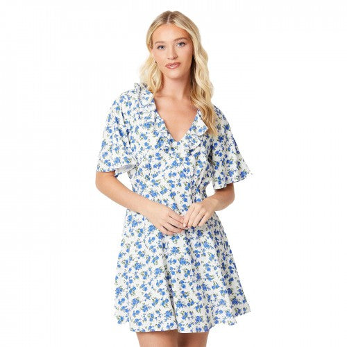 Front - Dorothy Perkins Womens/Ladies Ditsy Floral Flutter Mini Dress
