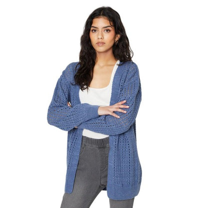 Front - Dorothy Perkins Womens/Ladies Stitch Pointelle Petite Longline Cardigan