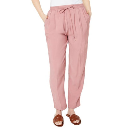 Front - Dorothy Perkins Womens/Ladies Tapered Waist Tie Trousers