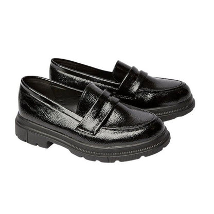 Front - Dorothy Perkins Womens/Ladies Nikita Patent Faux Leather Penny Loafers