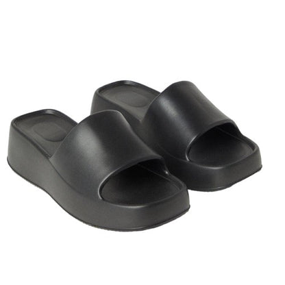 Front - Faith Womens/Ladies Hunter Lightweight Wedge Sliders