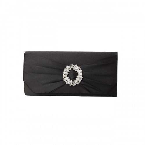 Front - Dorothy Perkins Tyla Diamante Satin Clutch Bag