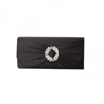 Front - Dorothy Perkins Tyla Diamante Satin Clutch Bag