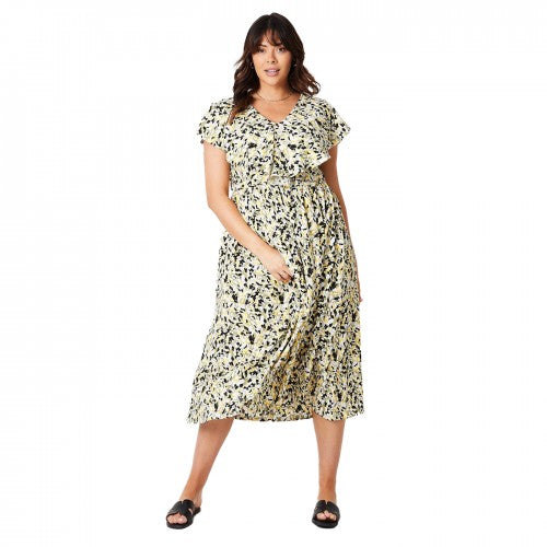 Front - Dorothy Perkins Womens/Ladies Abstract Ruffles Plus Midi Dress