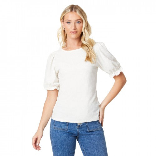 Front - Dorothy Perkins Womens/Ladies Puff Shoulders Short-Sleeved Top