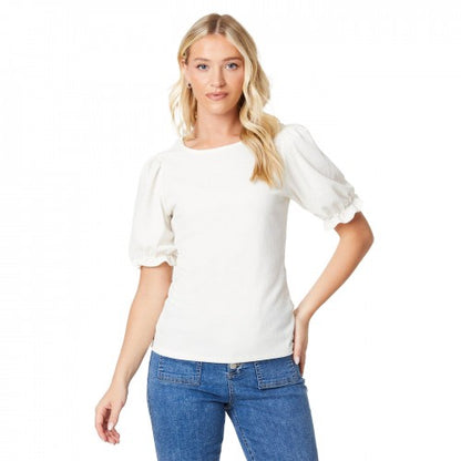 Front - Dorothy Perkins Womens/Ladies Puff Shoulders Short-Sleeved Top