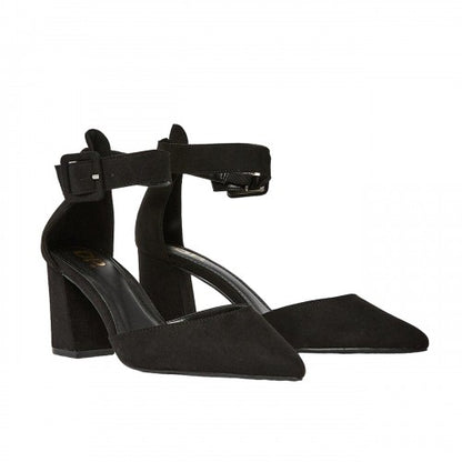 Front - Dorothy Perkins Womens/Ladies Echo Pointed Buckle Detail Wide Court Shoes