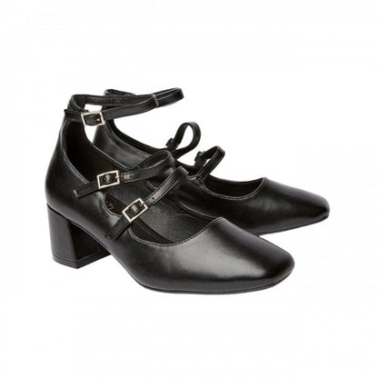 Front - Faith Womens/Ladies Chantelle Mary Jane Strappy Square Toe Court Shoes