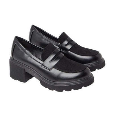 Front - Faith Womens/Ladies Charlotte Chunky Heel Loafers