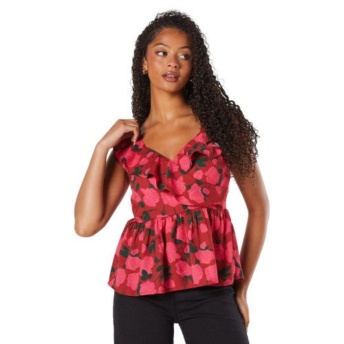 Front - Dorothy Perkins Womens/Ladies Rose Peplum Top