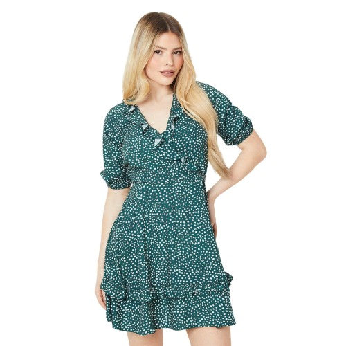 Front - Dorothy Perkins Womens/Ladies Spotted Wrap Mini Dress