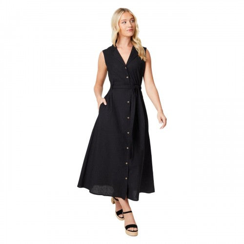 Front - Dorothy Perkins Womens/Ladies Belt Sleeveless Midi Shirt Dress