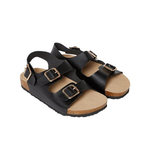 Front - Good For The Sole Womens/Ladies Arlen Backstrap Buckle Detail Wide Sliders