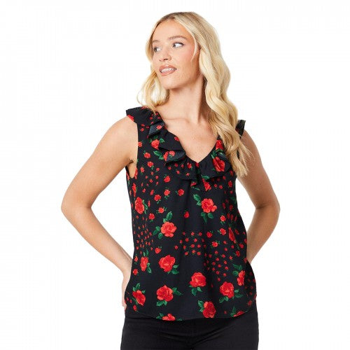 Front - Dorothy Perkins Womens/Ladies Frilled V Neck Top
