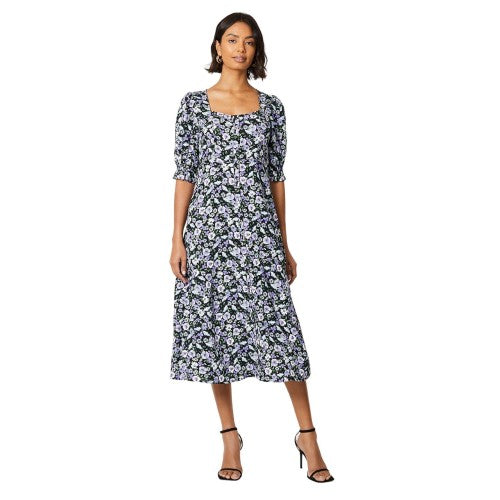 Front - Dorothy Perkins Womens/Ladies Ditsy Print Short-Sleeved Shirt Dress