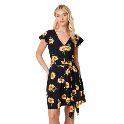 Front - Dorothy Perkins Womens/Ladies Sunflower Button Front Mini Dress