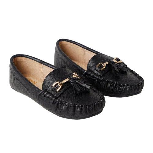 Front - Good For The Sole Womens/Ladies Nyla Tassel Wide Loafers