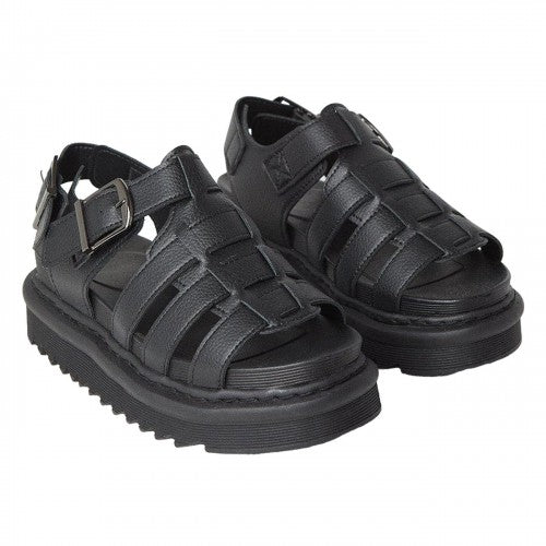 Front - Faith Womens/Ladies Harmoney Milled Faux Leather Sandals