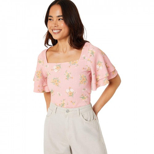 Front - Dorothy Perkins Womens/Ladies Ditsy Print Square Neck Top